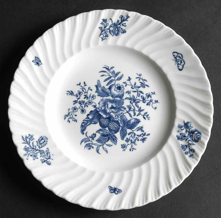 Blue Sprays (White) Salad Plate by Royal Worcester-1