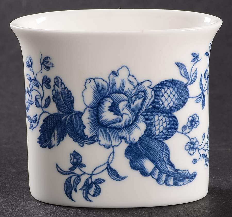 Blue Sprays (White) Toothpick Holder by Royal Worcester-1