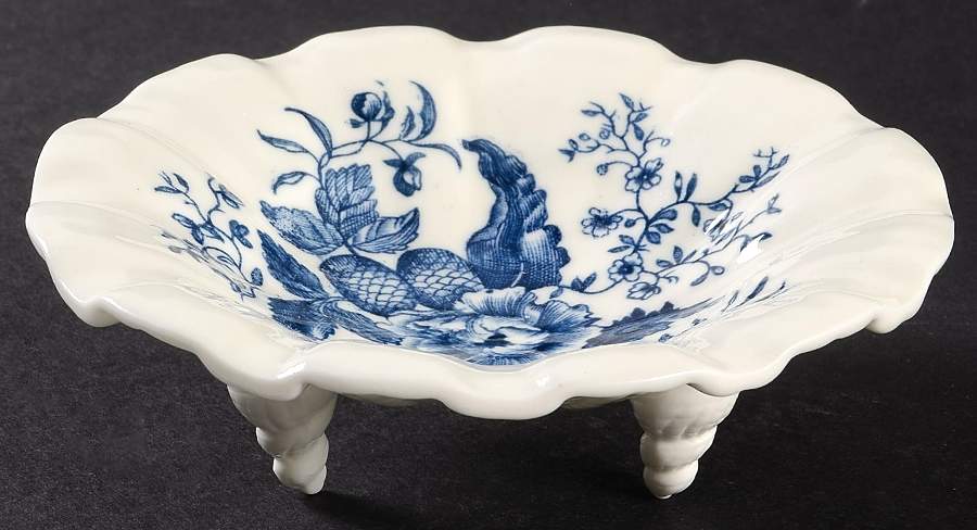 Blue Sprays (White) Footed Bon Bon by Royal Worcester-1
