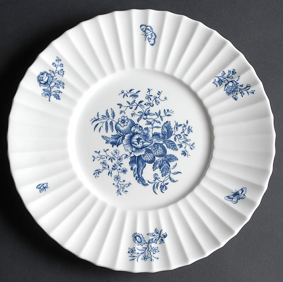 Blue Sprays (Ribbed) Underplate for Tureen by Royal Worcester-1