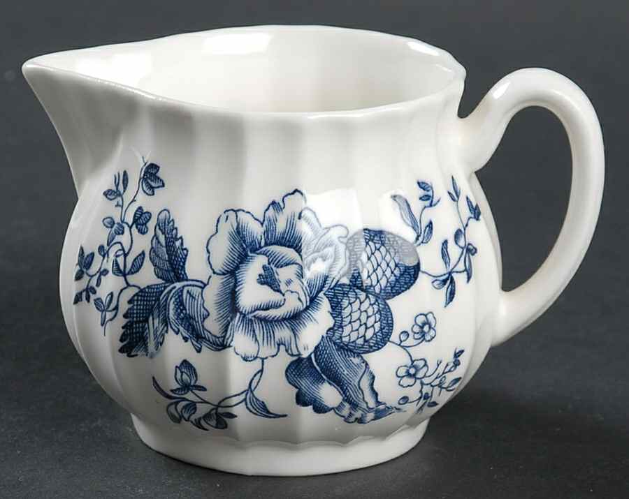 Blue Sprays (Ribbed) Mini Creamer by Royal Worcester-1