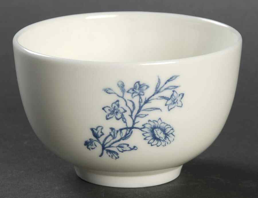 Blue Sprays (Cream) Mini Open Sugar Bowl by Royal Worcester-1