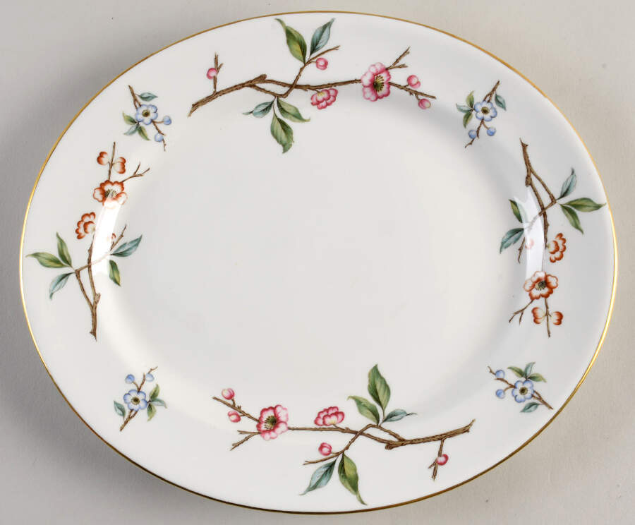 Blossom Time 11" Oval Serving Platter by Royal Worcester-1