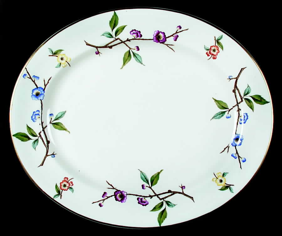 Blossom Time 15" Oval Serving Platter by Royal Worcester-1