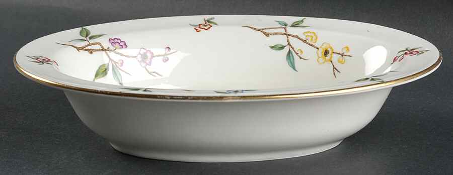 Blossom Time 9" Oval Vegetable Bowl by Royal Worcester-1