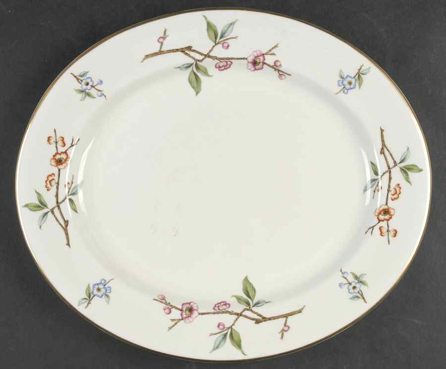 Blossom Time 13" Oval Serving Platter by Royal Worcester-1