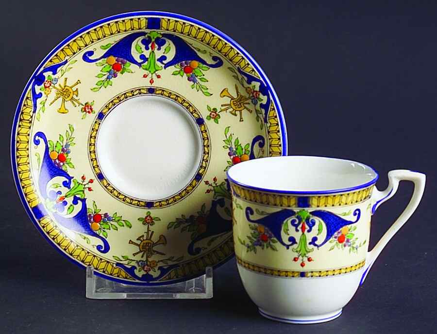 Bordeaux Flat Demitasse Cup & Saucer Set by Royal Worcester-1