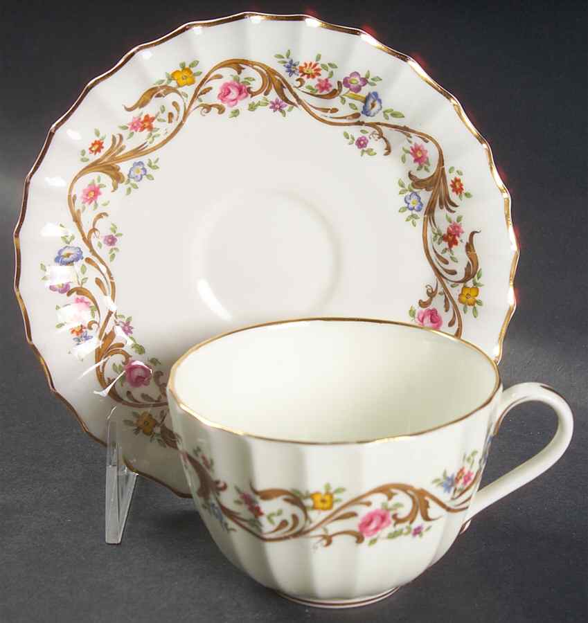 Bournemouth Flat Cup & Saucer Set by Royal Worcester-1