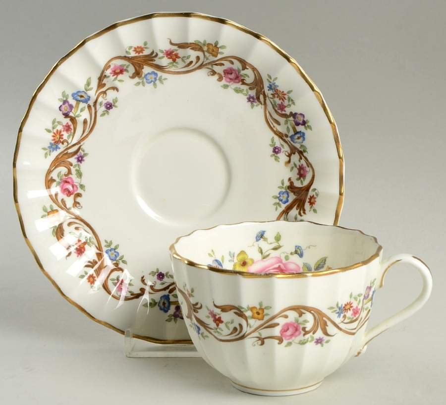 Bournemouth Flat Cup & Saucer Set by Royal Worcester-1