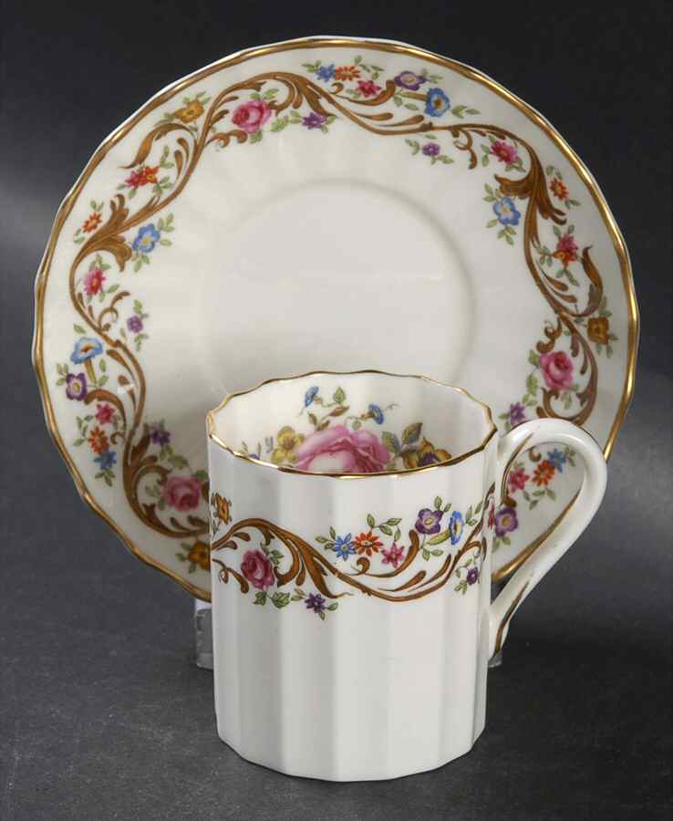 Bournemouth Flat Demitasse Cup & Saucer Set by Royal Worcester-1