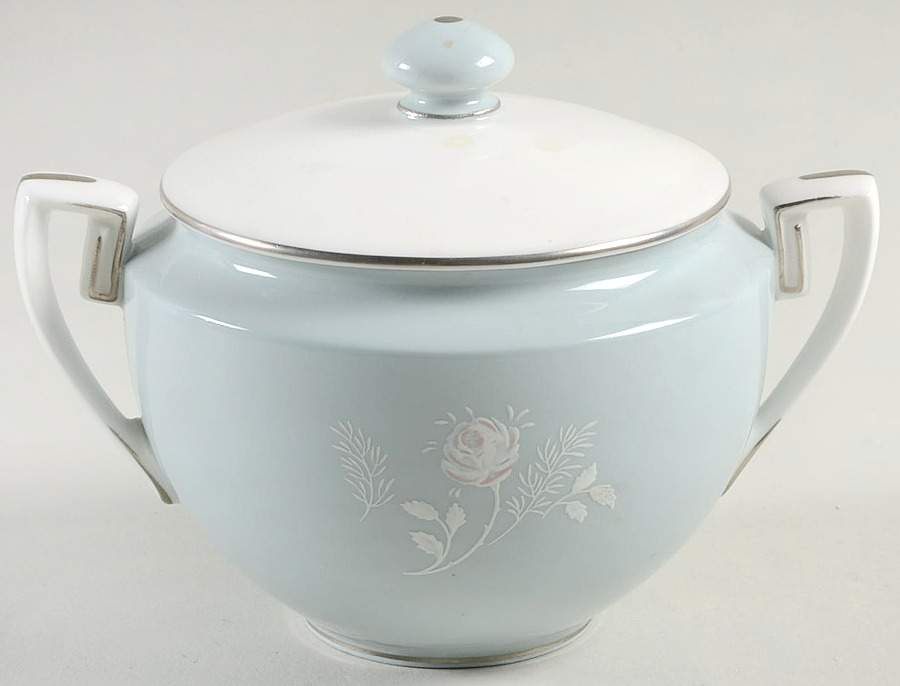 Bridal Rose Sugar Bowl & Lid by Royal Worcester-1