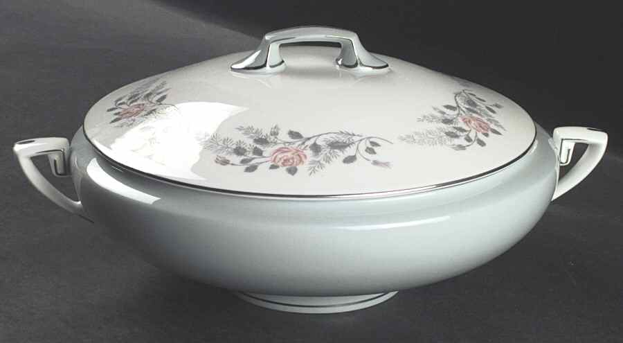 Bridal Rose Round Covered Vegetable by Royal Worcester-1