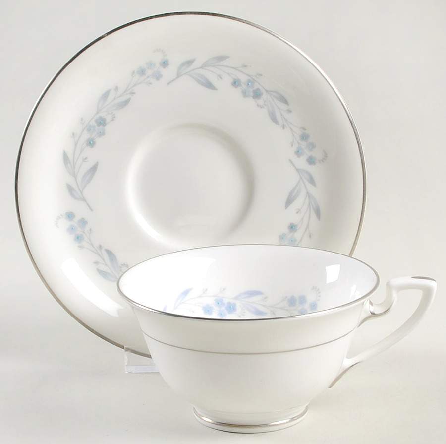 Bridal Wreath Footed Cup & Saucer Set by Royal Worcester-1