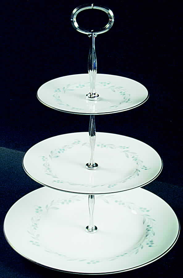 Bridal Wreath 13 7/8"-14 1/4" 3-Tiered Serving Tray(DP,SP,BB) HC by Royal Worcester-1