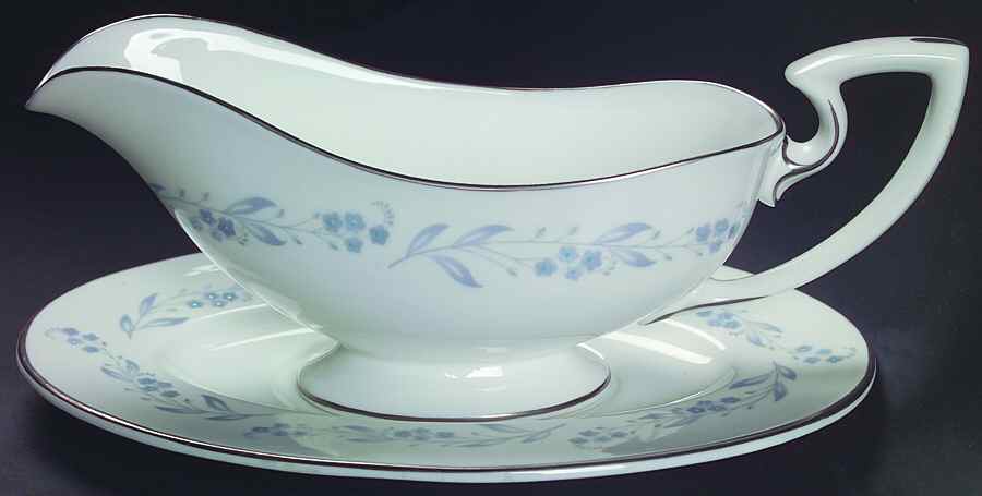 Bridal Wreath Gravy Boat & Underplate by Royal Worcester-1