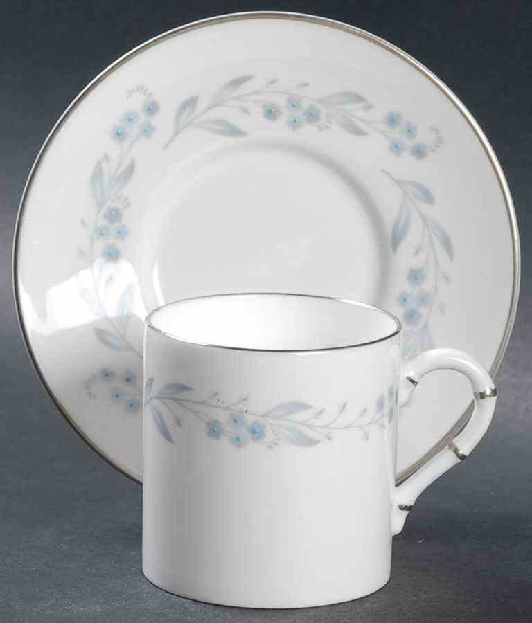 Bridal Wreath Flat Demitasse Cup & Saucer Set by Royal Worcester-1