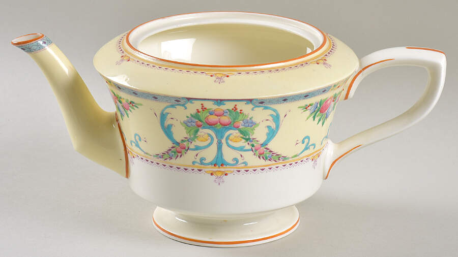 Buckingham Blue Teapot No Lid by Royal Worcester-1