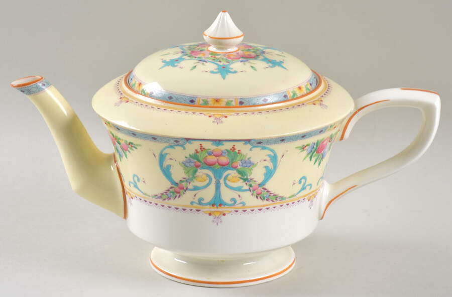Buckingham Blue Teapot & Lid by Royal Worcester-1