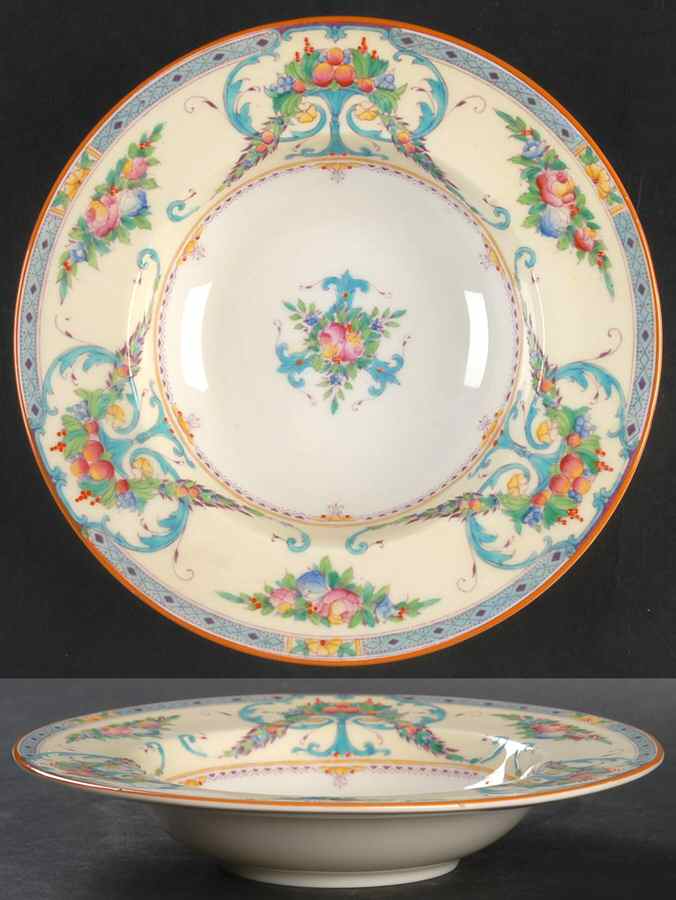 Buckingham Blue Rim Fruit/Dessert (Sauce) Bowl by Royal Worcester-1