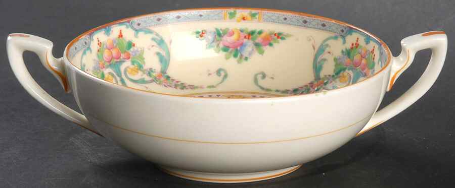 Buckingham Blue Flat Cream Soup Bowl by Royal Worcester-1