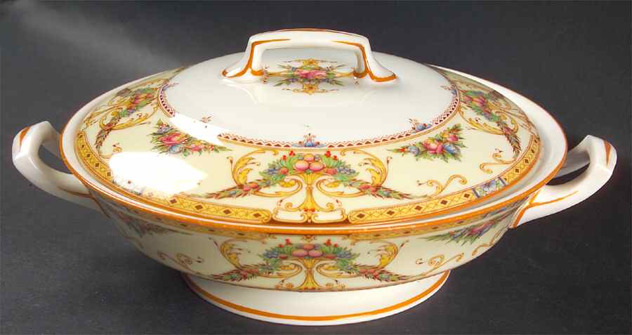 Buckingham Yellow Round Covered Vegetable by Royal Worcester-1