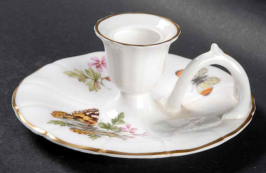 Butterflies Handled Candleholder by Royal Worcester-1