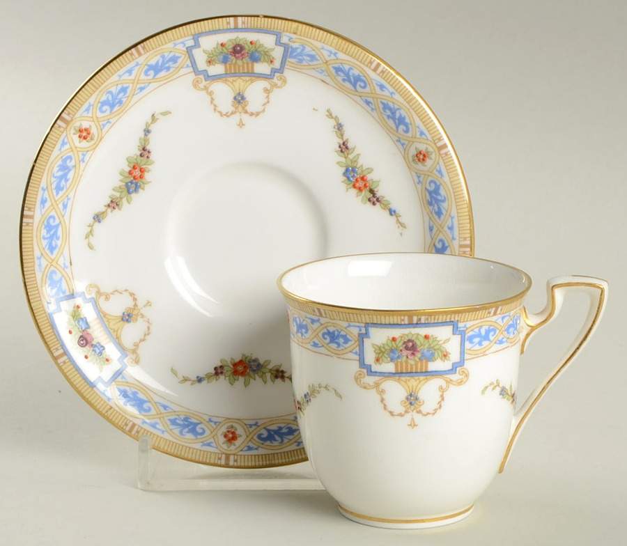 C2101 Flat Demitasse Cup & Saucer Set by Royal Worcester-1
