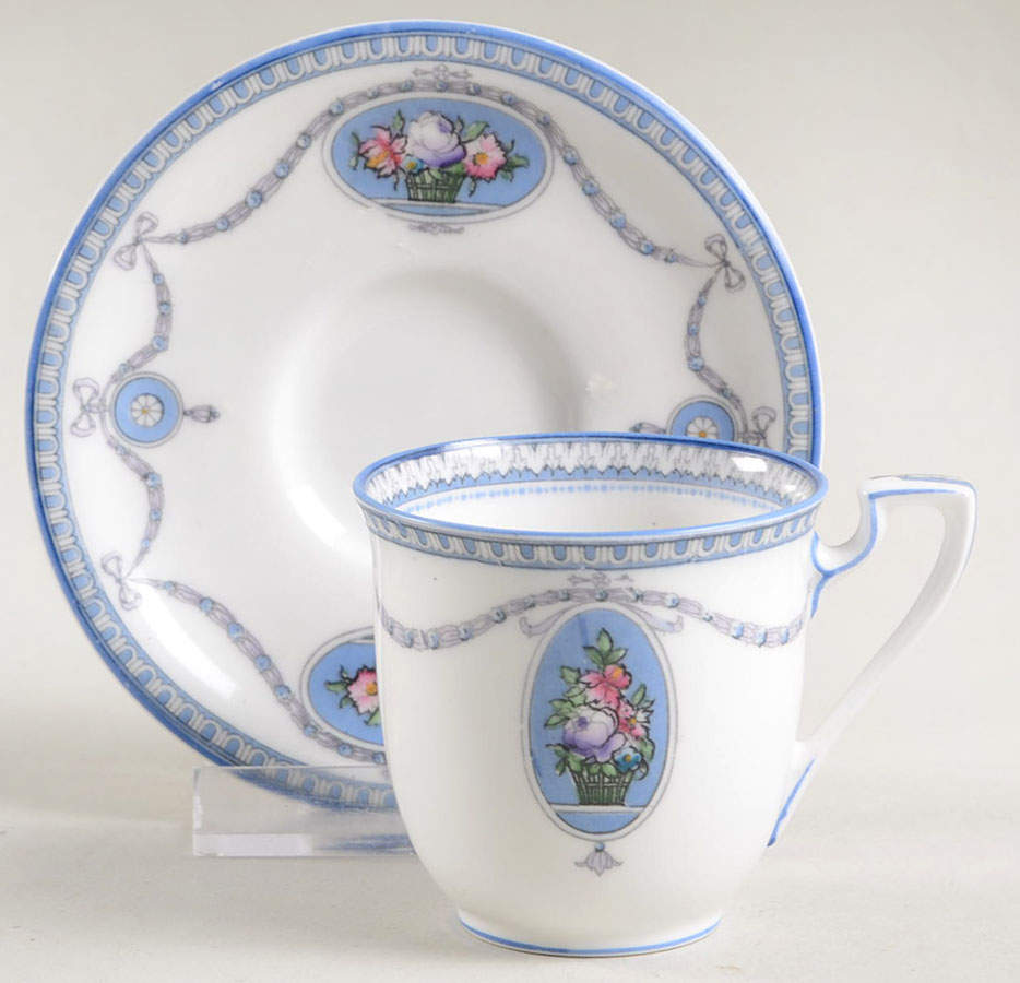 Cameo Flat Demitasse Cup & Saucer Set by Royal Worcester-1