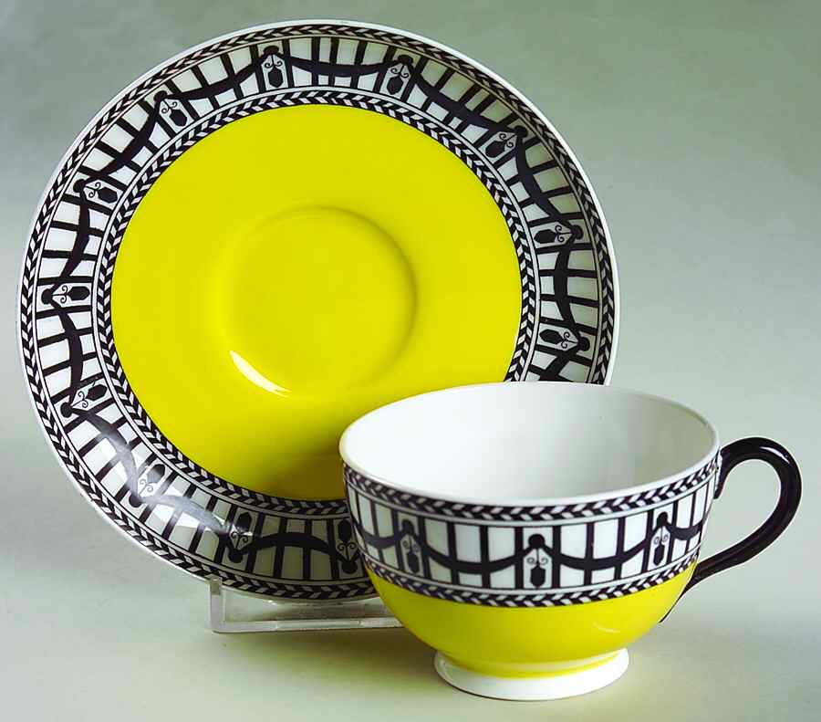 C907 Footed Cup & Saucer Set by Royal Worcester-1