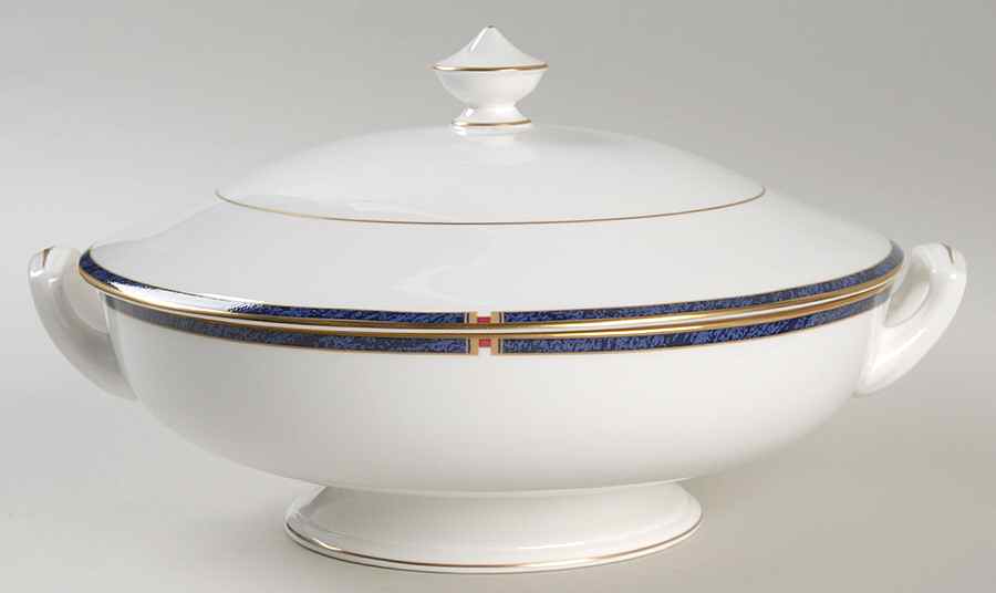 Carina Blue Round Covered Vegetable by Royal Worcester-1