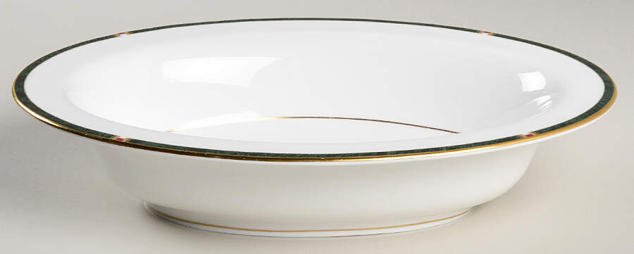 Carina Green 10" Oval Vegetable Bowl by Royal Worcester-1