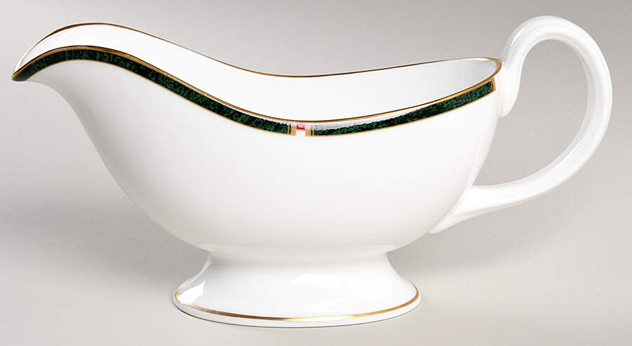 Carina Green Gravy Boat by Royal Worcester-1
