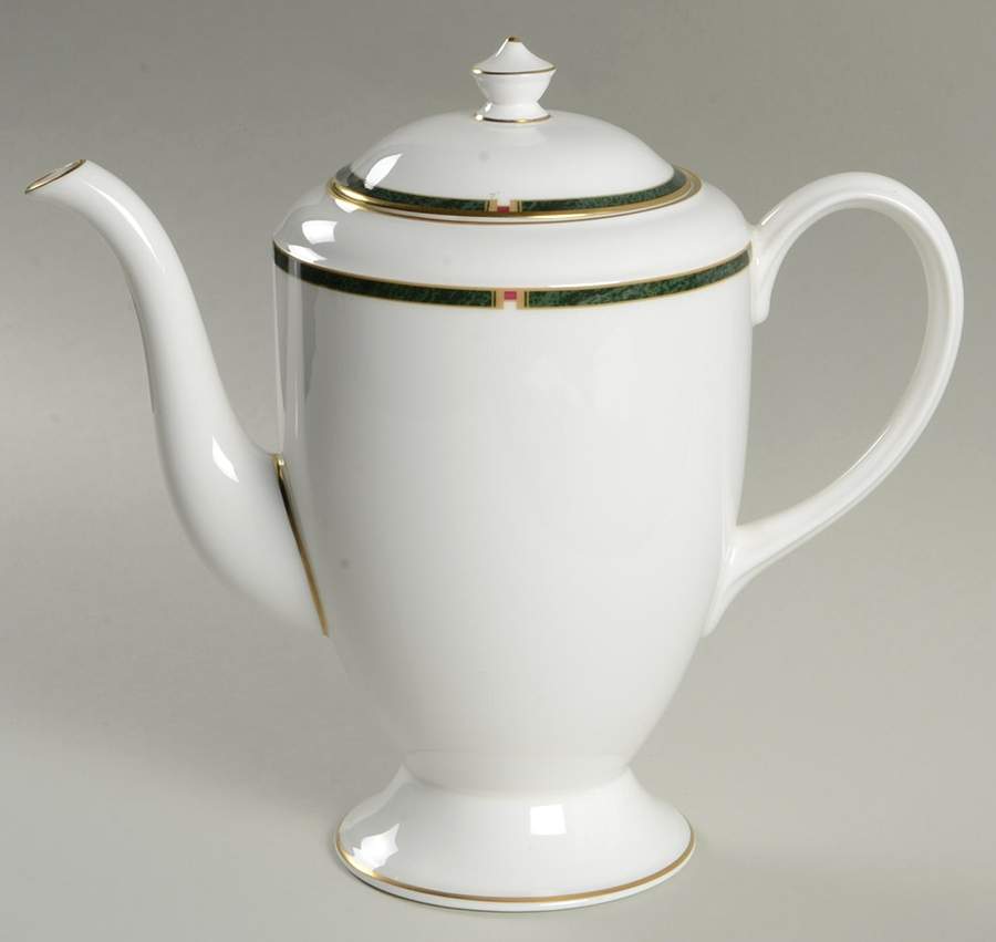Carina Green Coffee Pot & Lid by Royal Worcester-1