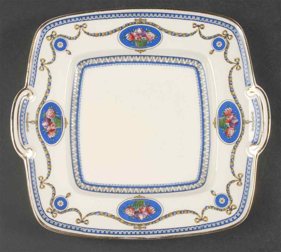 Cameo Square Handled Cake Plate by Royal Worcester-1