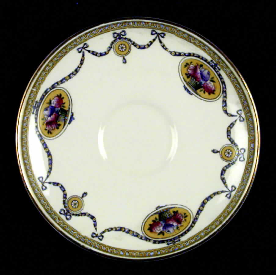 Cameo Yellow Saucer by Royal Worcester-1