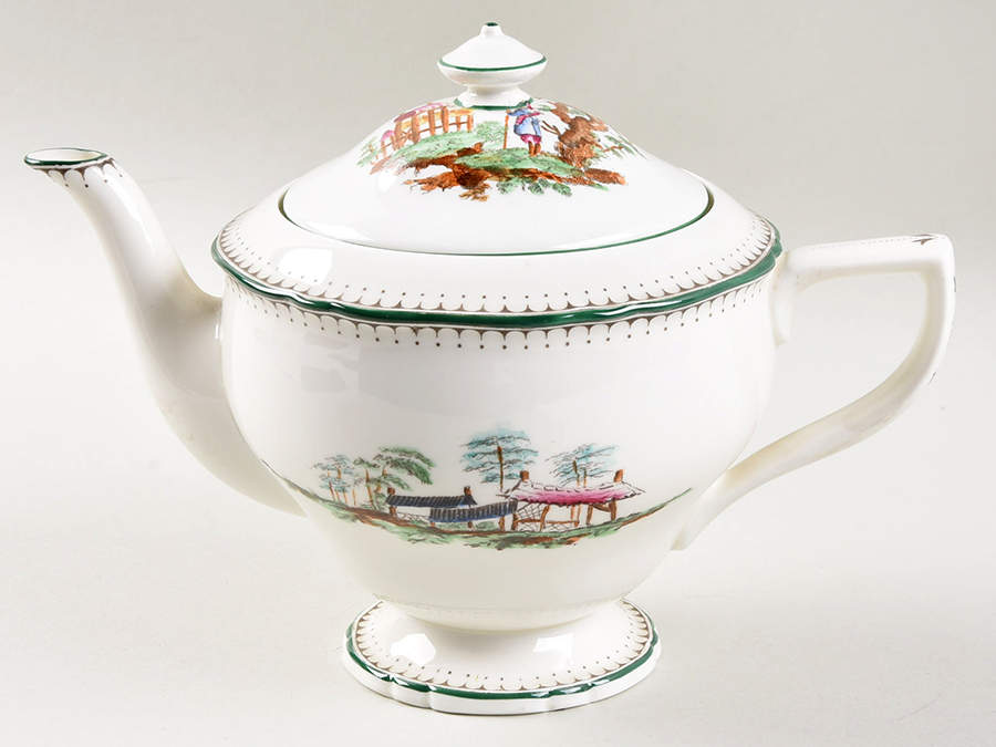 Canton Teapot & Lid by Royal Worcester-1