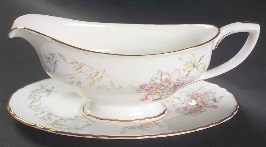Caprice Gravy Boat & Underplate by Royal Worcester-1