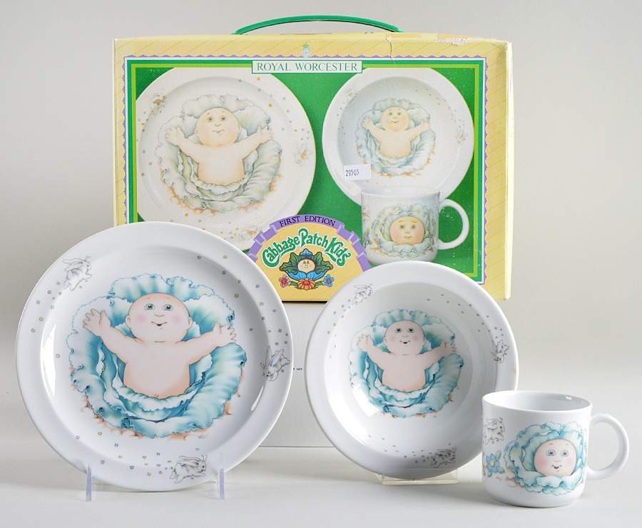 Cabbage Patch Kids (3 Piece) Child's Set by Royal Worcester-1