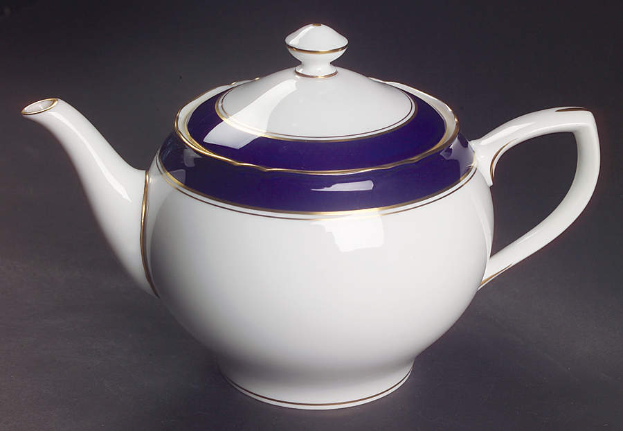 Cavendish Blue Teapot & Lid by Royal Worcester-1