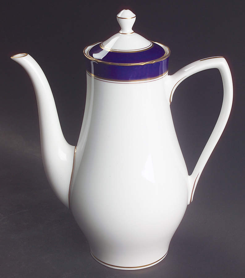 Cavendish Blue Coffee Pot & Lid by Royal Worcester-1
