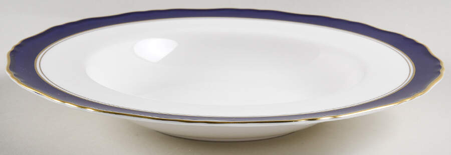 Cavendish Blue Large Rim Soup Bowl by Royal Worcester-1