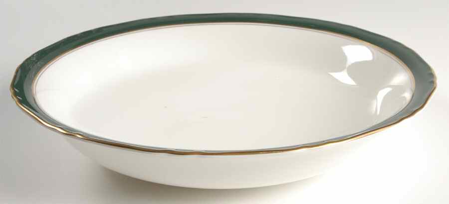Cavendish Leather Green Large Fruit Bowl by Royal Worcester-1