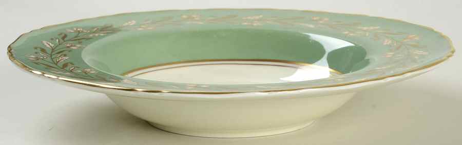 Ceres Green Rim Soup Bowl by Royal Worcester-1