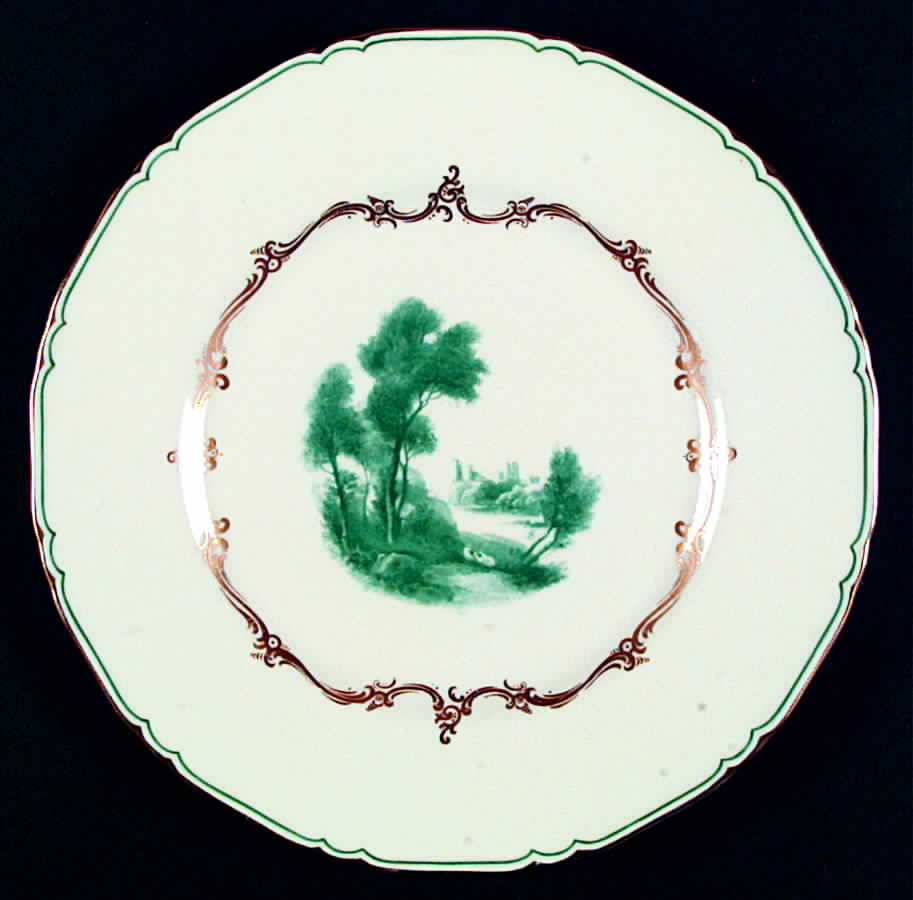 Chamberlain Green Dinner Plate by Royal Worcester-1