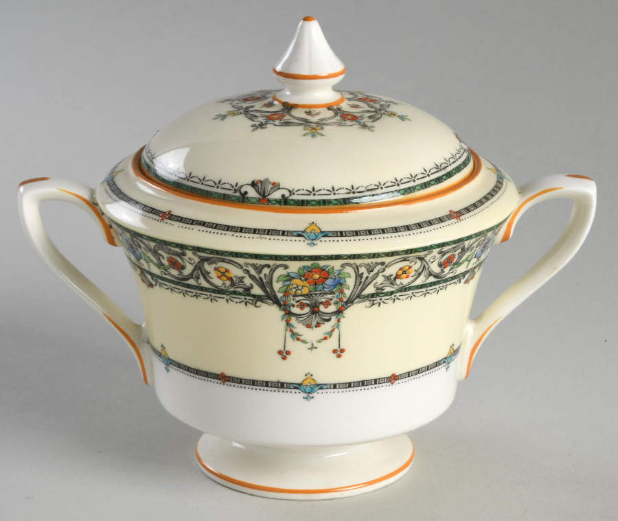 Chantilly Sugar Bowl & Lid by Royal Worcester-1