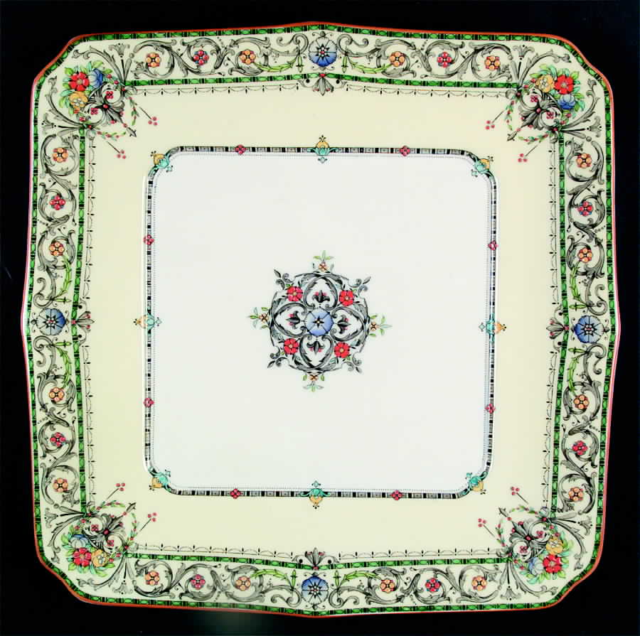 Chantilly Square Cake Plate by Royal Worcester-1