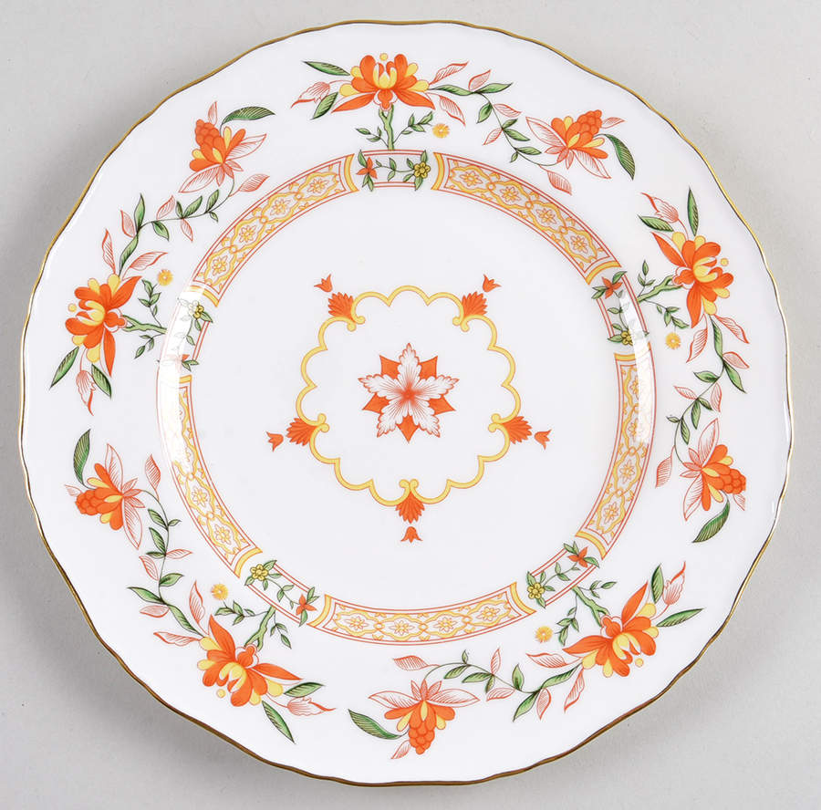 Chamberlain Orange Luncheon Plate by Royal Worcester-1