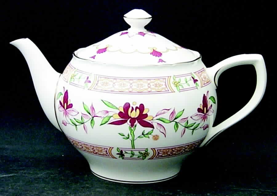 Chamberlain Orange Teapot & Lid by Royal Worcester-1
