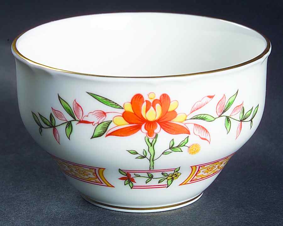 Chamberlain Orange Mini Open Sugar Bowl by Royal Worcester-1
