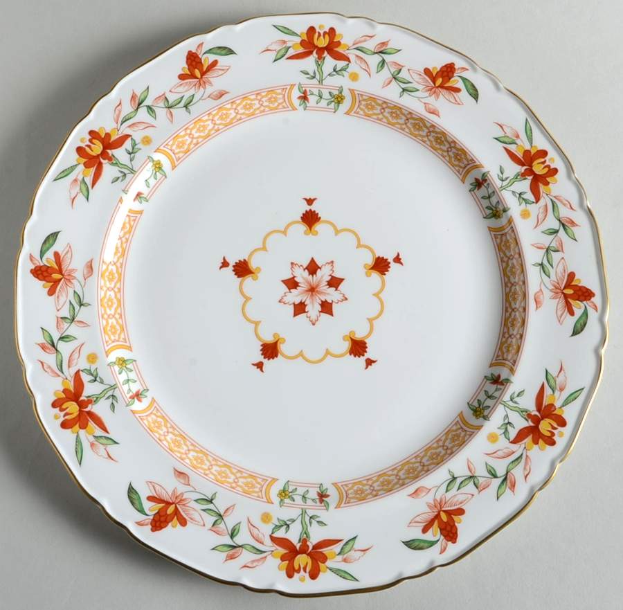 Chamberlain Orange 12" Chop Plate (Round Platter) by Royal Worcester-1